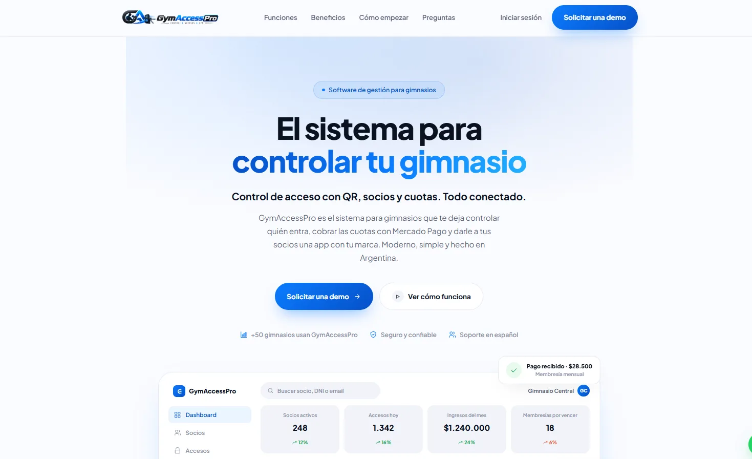 Captura de GymAccessPro